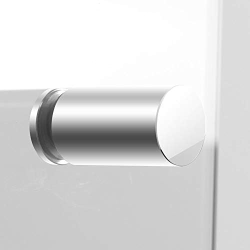 SUNNY SHOWER Double Sliding Shower Door Semi-Frameless Shower Enclosure 1/4 inch Glass Bypass Sliding Bathroom Door, Chrome Finish, 48 in. W x 72 in. H