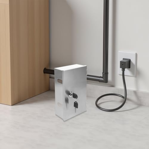 LALAFINA Outdoor Outlet Cover Lockable Weatherproof Box Stainless - Image 7