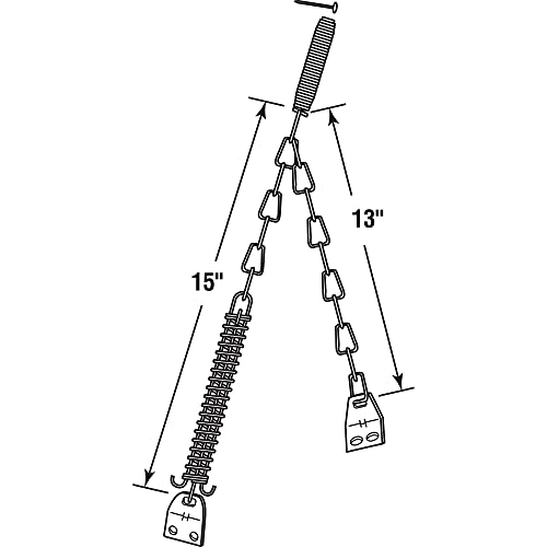 Prime-Line MP5026 Storm Door Chain and Spring, Aluminum Finish - Image 3