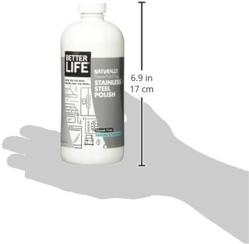 Better Life Natural Streak Free Stainless Steel Polish, Lavender and Chamomile, 16 Ounces, 24185