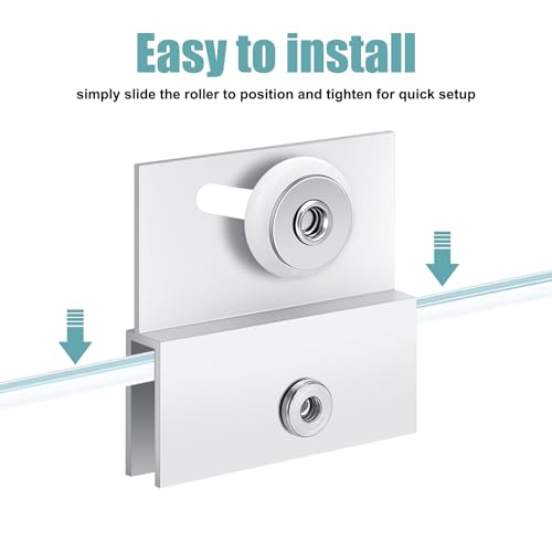 (4-Pack) M 6054 Frameless Shower Door Rollers Top Bracket - Image 7