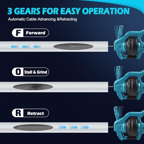 Cordless Drain Auger, 24FT Electric Plumbing Snake for Makita 18V - Image 8