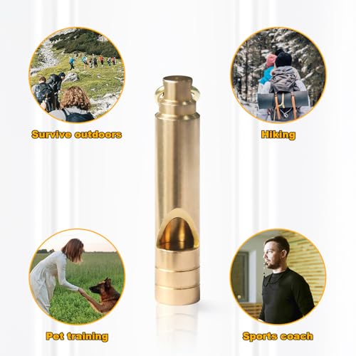 Brass Survival Whistle, 125 dB Loud Emergency Whistle - Image 7
