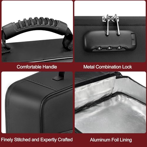 Fireproof Document Organizer Box with Lock for Important - Image 7