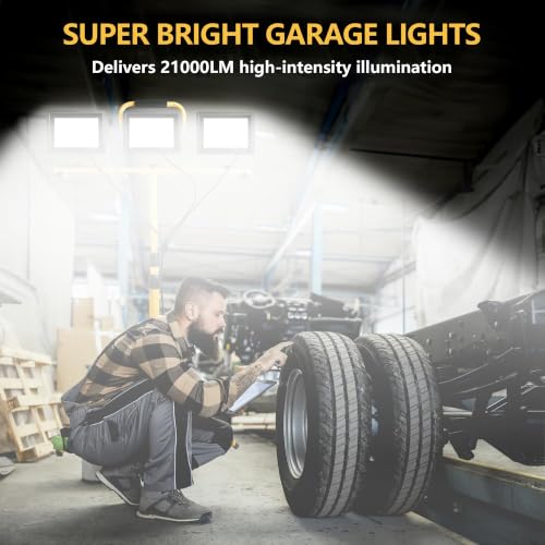 21000-Lumen LED Work Light with Stand for Job Site Garage - Image 7