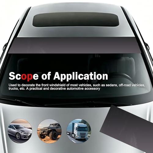 Car Windshield Tint Strip, 7.87" x 59" Window Sun Visor - Image 8