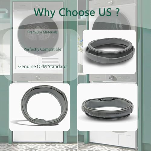 DC64-00802B Washer Door Boot Seal Gasket for Samsung Front - Image 8