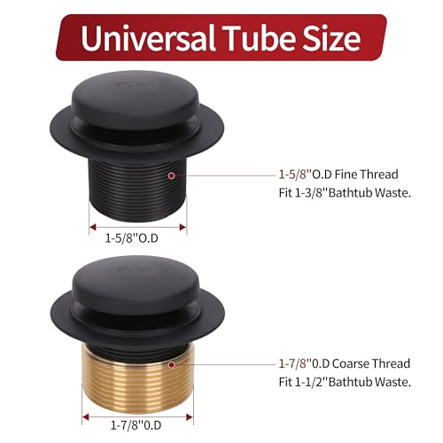 Tip-Toe Tub Drain Trim Kit with One Hole Overflow | Beauty & Personal - Image 8