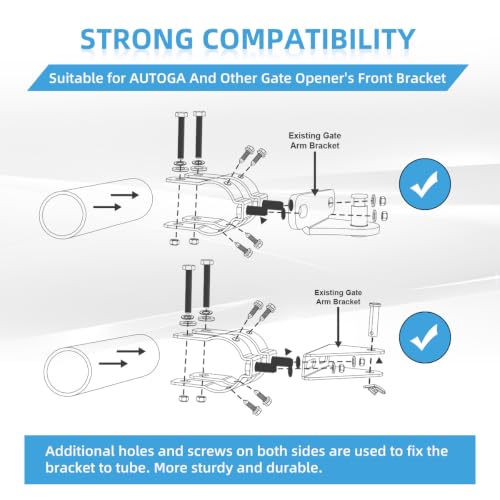 Universal Tube Gate Bracket Kit for Automatic Swing Gate Opener - Image 7