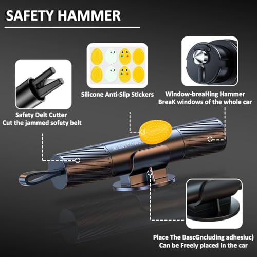 Safehammer - 2026 Upgraded Safe Hammer Glass Breaker Under - Image 7