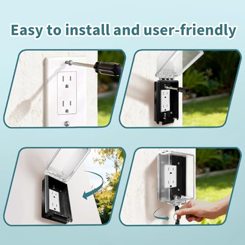 Outdoor Outlet Cover in-Use Weatherproof (1 pack) - Image 8