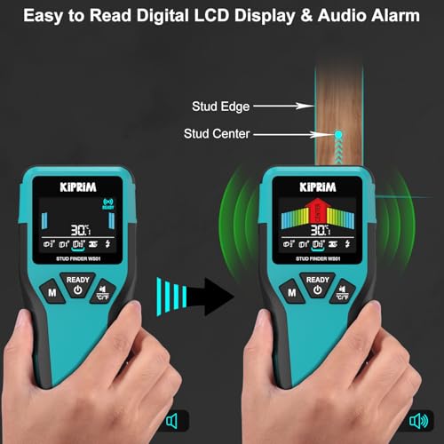 Kiprim WS01 5-in-1 Stud Finder Wall Scanner, LCD Display - Image 7