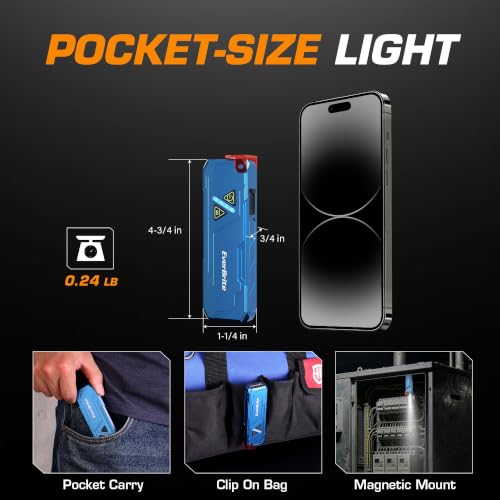 EverBrite Flat Rechargeable EDC Flashlight with RGB/UV Light - Image 7