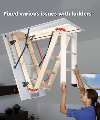 2Pcs New Attic Ladder Hinge,Aluminum Step Ladder Hing Kit - Image 7
