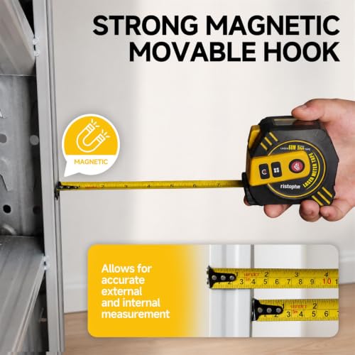 2-in-1 Laser Tape Measure, 197Ft Rechargeable Laser - Image 7