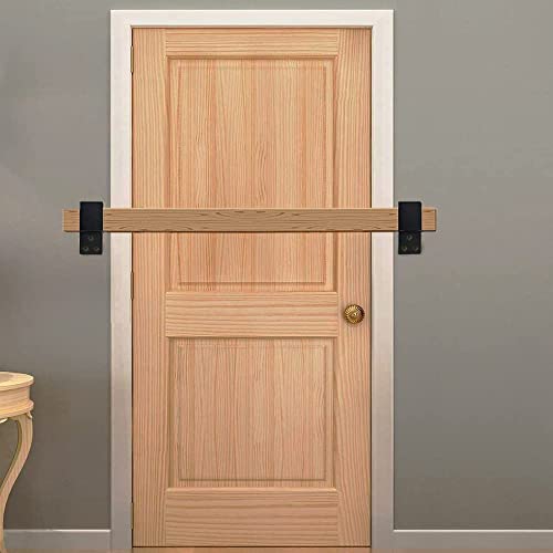 2x4 Door Barricade Brackets Heavy Duty Metal Drop Open Bar - Image 7