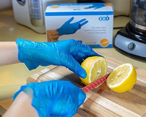 EDI Wholesale: Disposable Vinyl Gloves Medium, 1000 pcs (Blue) - Powder-Free, Latex-Free