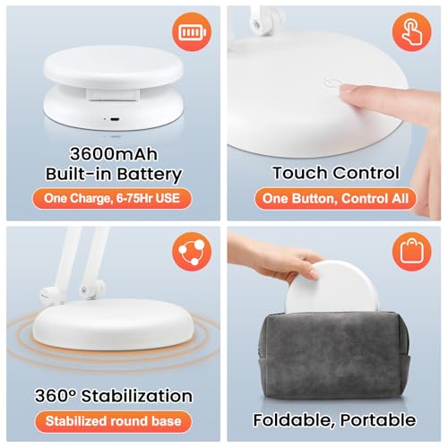 One Fire Rechargeable Table Lamp, 3600mAh Battery Operated Lamp - Image 7