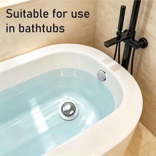 Tub Drain and Overflow Kit, Pop-Up Stopper with Hair Catcher - Image 7