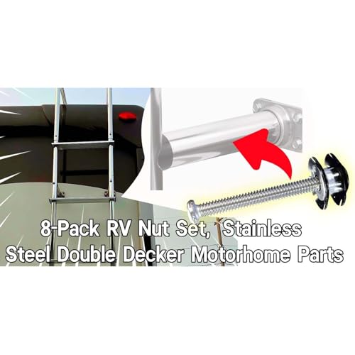8-Piece Stainless Steel RV Ladder Repair Nut Kit | Home Repair - Image 7