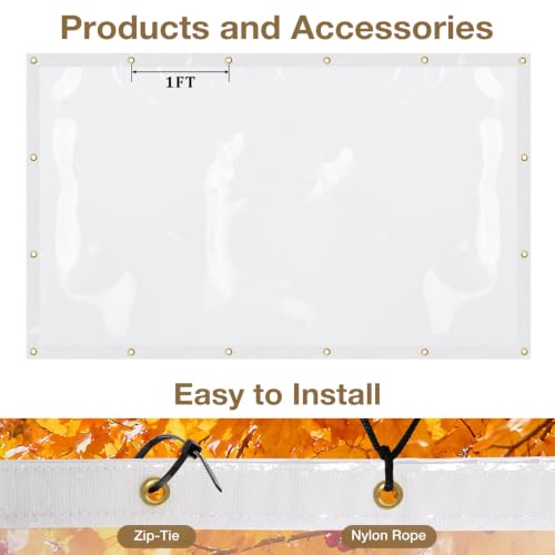 Clear Tarp 8x10ft Heavy Duty Waterproof Clear Tarp | Travel Essentials - Image 7