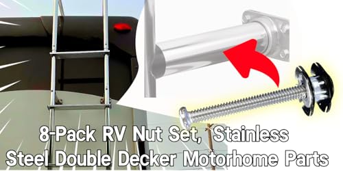 RV Ladder Repair Kit, 8 Pack Stainless Hardware for Camper - Image 7