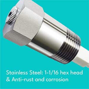 Hex-Head Style Powered Titanium Anode Rod, Replace Magnesium - Image 8