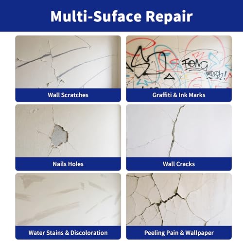 Drywall Repair Kit - 8.8oz Wall Repair Paste Tube, White - Image 7