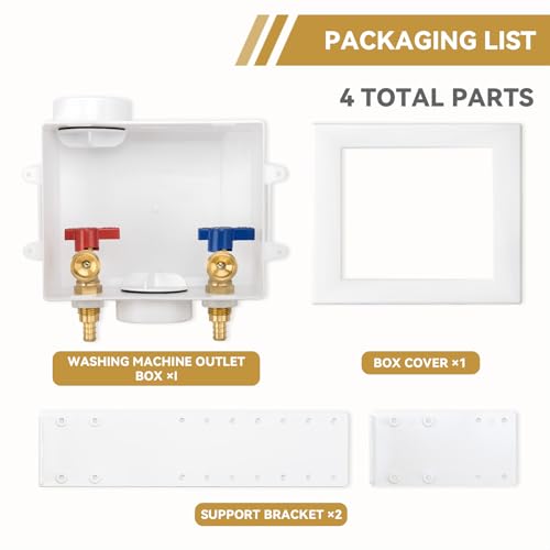 Universal Washing Machine Outlet Box, 1/2-Inch Pex Crimp x - Image 8