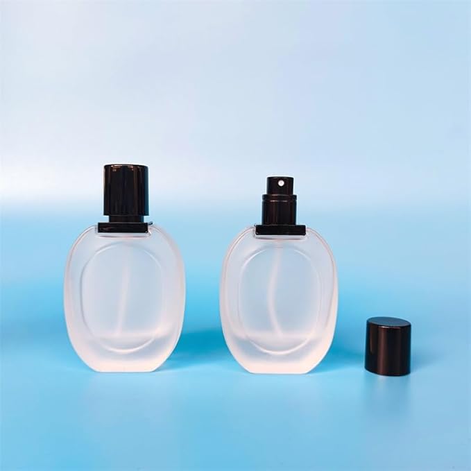 Empty Perfume Bottle Refillable 8PCS 30ml Glass FrostedClear Travel Spray Atomizer Bottle Container Perfume Fine Mist Spray Bottle Pump Bottle Dispenser for Essential Oil Liquid (Frosted 30ml)