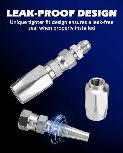 Hydraulic Hose Repair Kit, 1/4" Inner Diameter Reusable, 2 Pack - Image 6