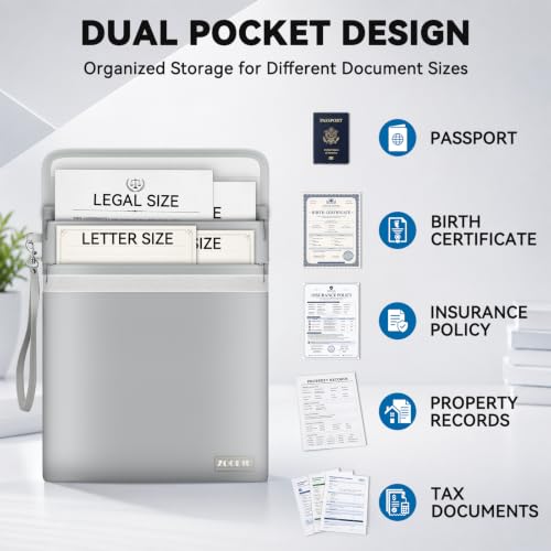 Fireproof Document Bag with Lock (15"x12"), for Legal Letter - Image 7