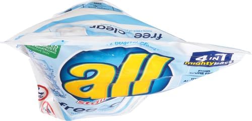 all Mighty Laundry Detergent Pacs, Free Clear for Sensitive Skin, Unscented and No Dye, 39 Count (Pack of 2)