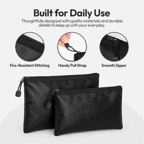Fireproof Document Bags 2 Pack, Water-Resistant Document - Image 8