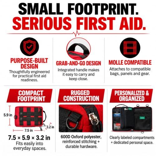 SURVIVAL 42-Piece Emergency Response First Aid Kit, Compact - Image 7