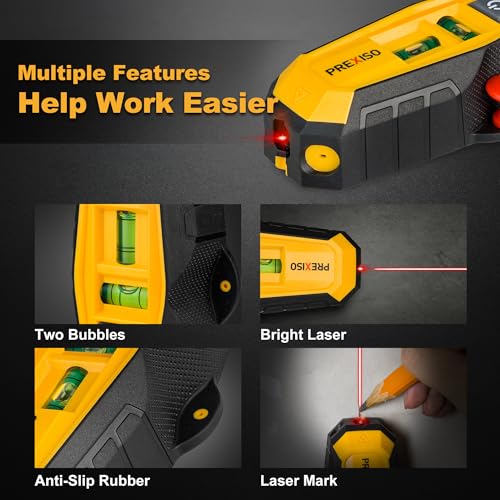 PREXISO 2-in-1 Line Laser Level & Magnetic Nail Detector - Image 8