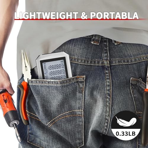 Laser Distance Measure Backlit LCD Measuring Tool 196FT - Image 7