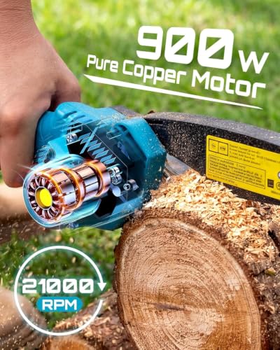 Seesii Mini Chainsaw, 6-inch Mini Chainsaw Cordless - Image 7