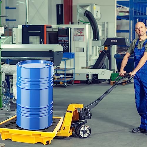 1 Drum Spill Containment Pallet with Drain Anti Slip, 26.4 x 26.4 - Image 7