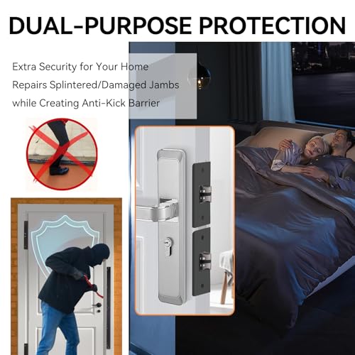 5 Pieces Door Frame Reinforcement Kit, Anti Kick Strike in Door - Image 8