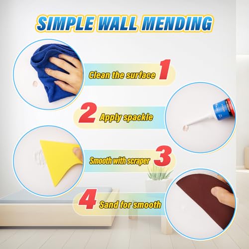 DIYSELF 9 Pack Drywall Repair Kit Spackle Fast-Drying | Home Repair - Image 7