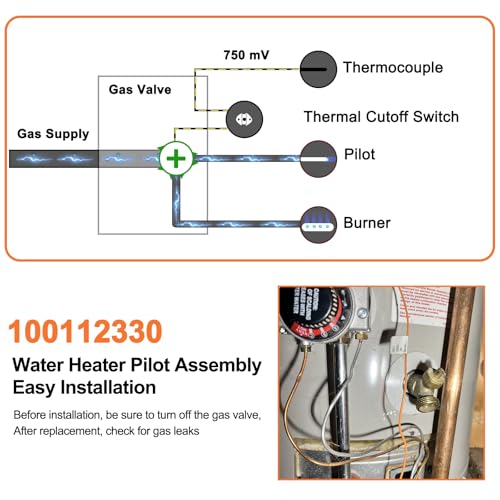 100112330 Water Heater Pilot Assembly Compatible with Whirlpool - Image 7