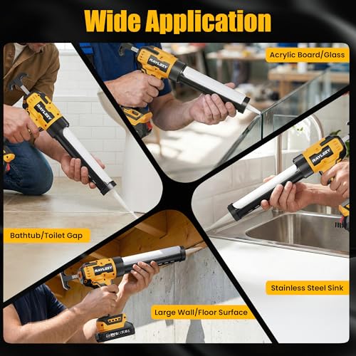 Electric Caulking Gun, Battery Powered Caulk Gun with 2 x - Image 8