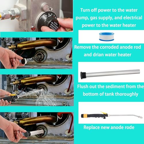 5 Pack RV Water Heater Anode Rod & Flush Wand, 9.25"L x | Hand Tools - Image 7
