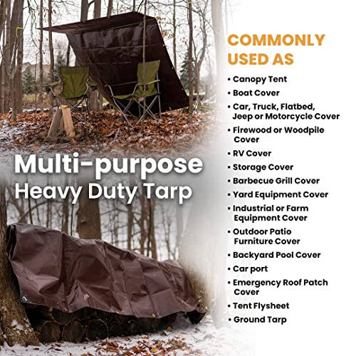 WHITEDUCK Super Heavy Duty Poly Tarp Cover 16 Mil with Grommets - Image 7