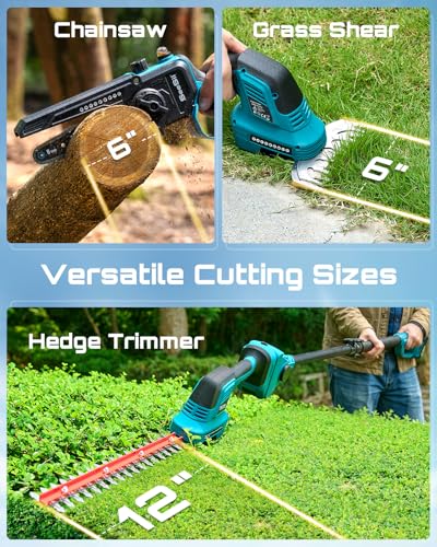 SEESII 6-in-1 Cordless Pole Saw & Hedge Trimmer Combo - Image 7