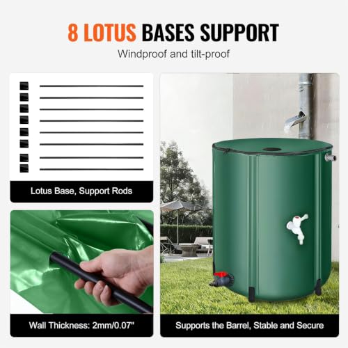 200 Gallon Collapsible Rain Barrel, Foldable Outdoor Water - Image 7
