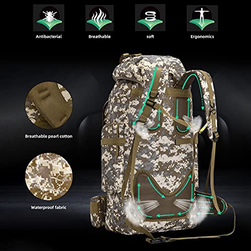 100L Camping Hiking Backpack,Molle military Tactical - Image 7