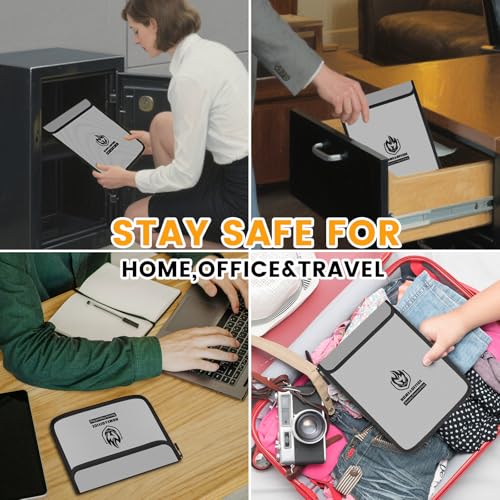 Andyer 4 Pack Fireproof Document Bags (5200℉), Waterproof - Image 8