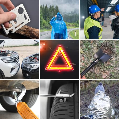 Roadside Car Emergency Kit - 136Pcs Premium Heavy Duty Car Safety - Image 7